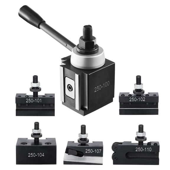 Quick Change Tool Post Set 6 Pcs Lathe Tool Holders for 6"-12" Mini Lathe Swing