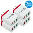 thumbnail image 1 of Quick Charge 3.0 USB Fast Wall Charger, 30W 3 Ports USB Travel Quick Charger Adapter QC 3.0 Fast Charging Block Plug Compatible for iPhone, Samsung S9/S9+/S8/S7/S6/Edge/Note LG HTC (4-Pack), 1 of 3