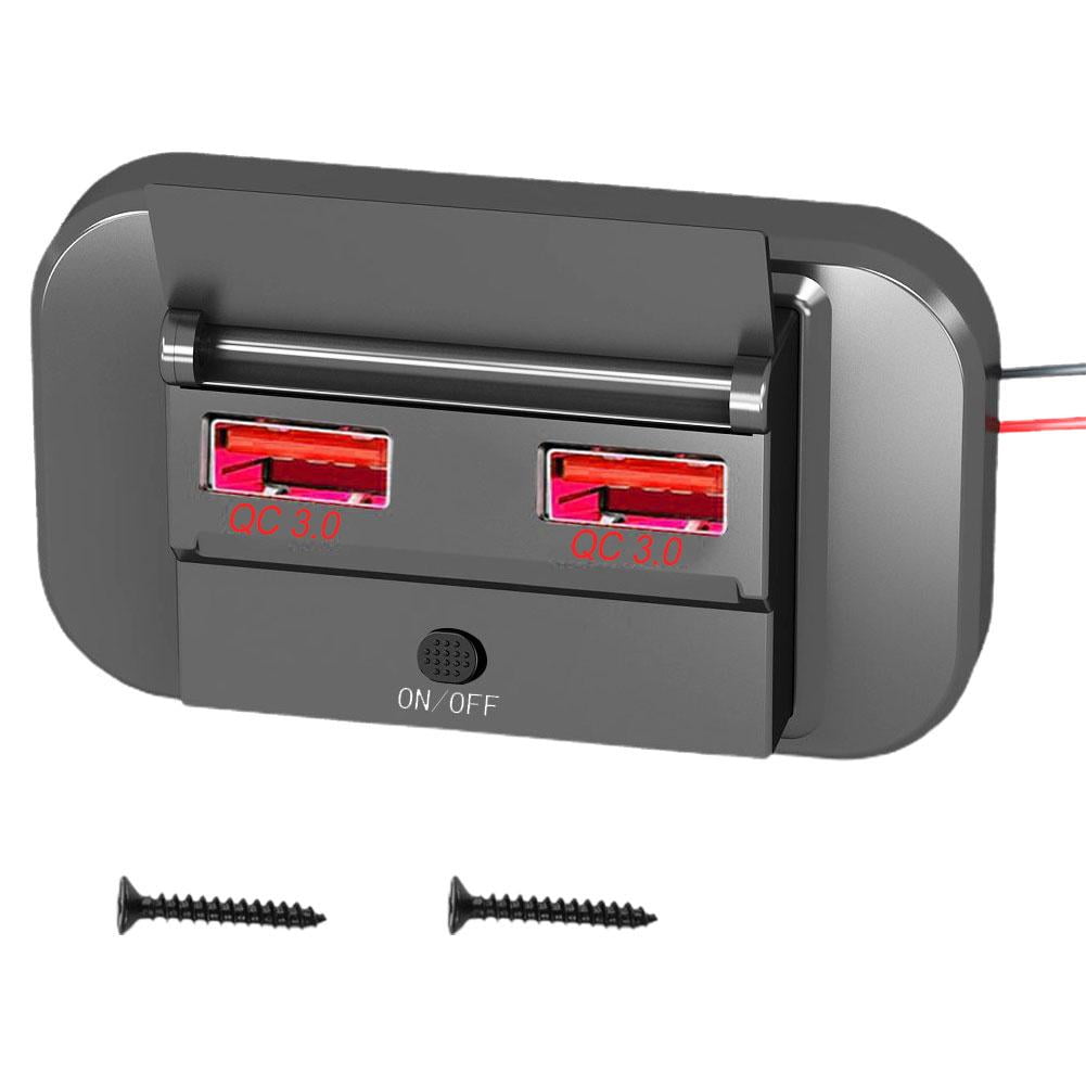 Bus Type Socket Quick Charge PD Type C Dual USB Ports Car Bus Charger Socket Adapter ...