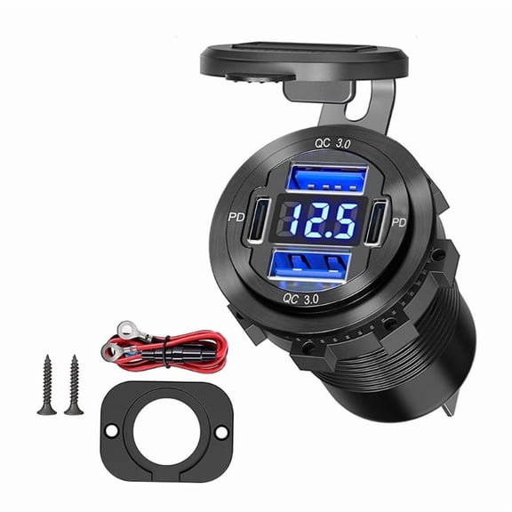 Quick Charging 3.0 Power Delivery Car Charger for Multiple Electronics Devices