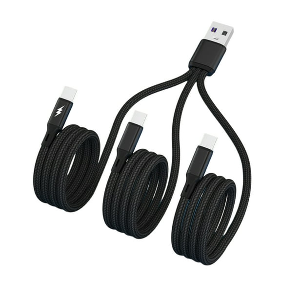 20cm/116cm 3 in 1 Quick Charging Cord USB to 3x Type-C Connectors Charger Cable 5V Multiple Type-C Port Charging Line