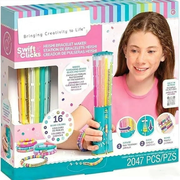 Quick Click Bracelet Maker Kit, Cool Bracelet Making Machine, DIY Jewelry Craft Kit Rotate Click Wear, Fun DIY Jewelry Set for Girls & Tweens, Develop Hands-On and Creativity Skills (1pcs)