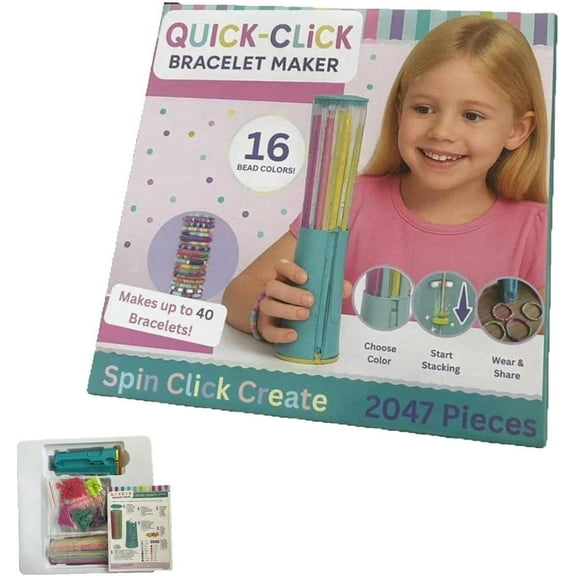 Quick Click Bracelet Maker Kit, Cool Bracelet Making Machine, DIY Jewelry Craft Kit Rotate Click Wear, Fun DIY Jewelry Set for Girls & Tweens, Develop Hands-On and Creativity Skills (1pcs)