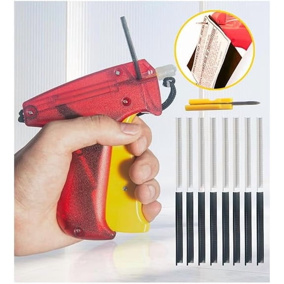 Quick Clothing Fixer, Mini Tagging Gun for Clothing Fine Stitch Gun Tiny Quick Stitch Sewing Gun for Garment Sewing Tagging Gun with 2 Needles, 1000 Black & 1000 White Tiny Fasteners