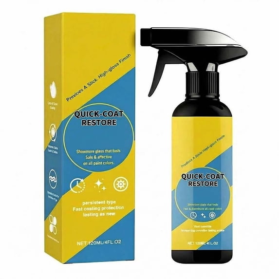 Quick Coat Restore Coating Spray, 2026 Advanced Automobile Quick-Acting Coating Agent, Quick Effect Coating Spray with Dust Proof & Water Repellent(1PCS)