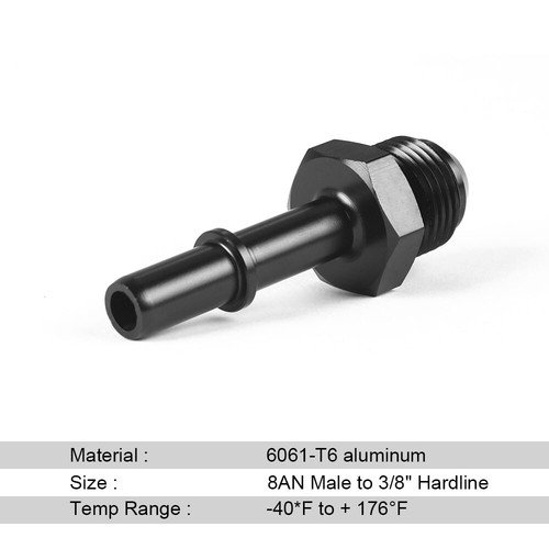 Quick Connect 8AN To 3/8" Male For LS LS1 LS3 EFI Fuel Line Fitting 9.5mm