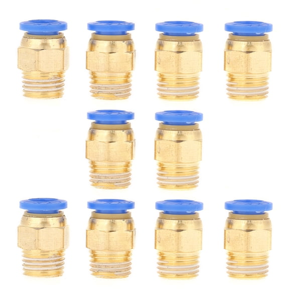 Quick Connect Air Fittings 10,Pack, 1/4BSP Brass, 360 , Tool,Free Pneumatic Connection