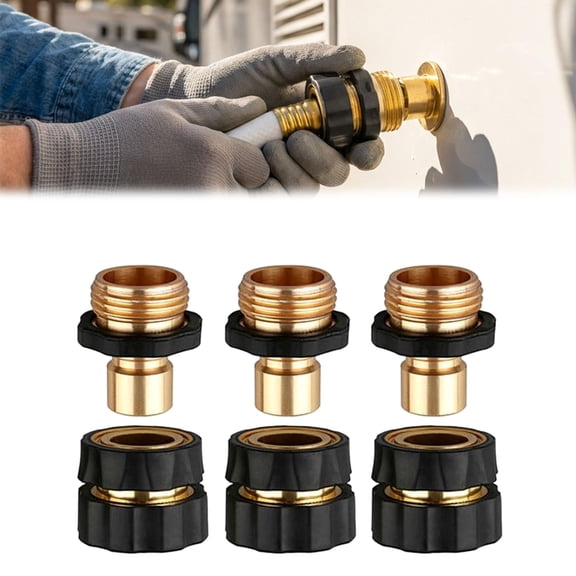 Quick Connect Garden Hose Fittings,3/4 Inch Water Hose Connectors for Instant Connection
