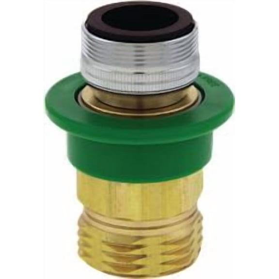 Quick Connect Hose to Faucet Coupler and Fitting Dual Thread by 3/4 in. Brass MGH Good for Portable Appliances Snap Fit