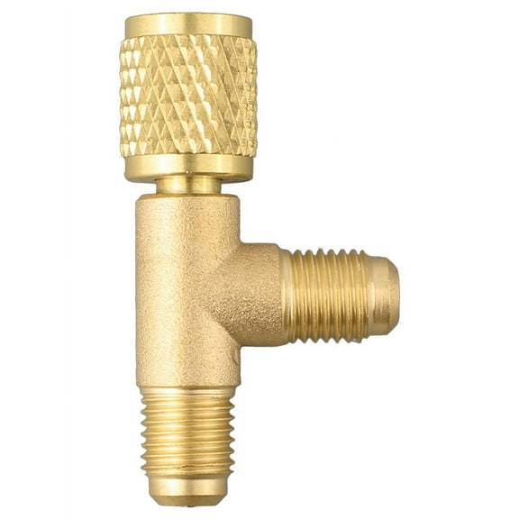 Quick Connect Tee Adapter With 1/4" Sae Brass Valve For R22 R12 R134 Adapter