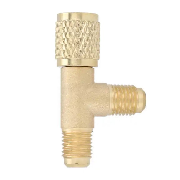 Quick Connect Tee Adapter with 1/4" SAE Brass Valve for R22 R12 R134 Adapter