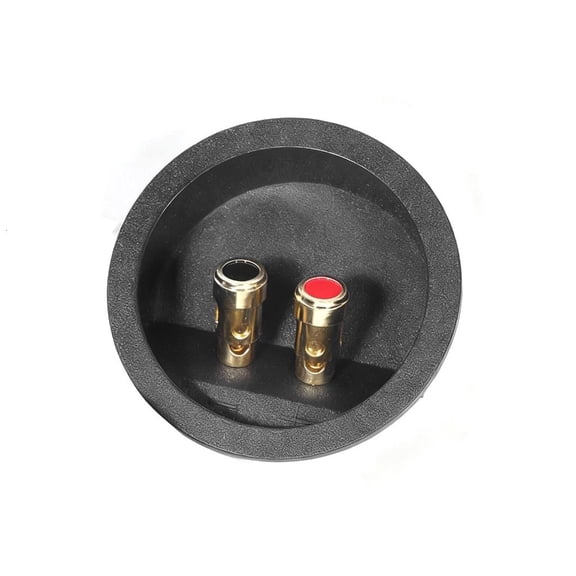 Quick Connecting Spring Clip Speaker Terminals Panel 72mm Cutout Diameter Plastic Housing Coppers Alloy Contacts