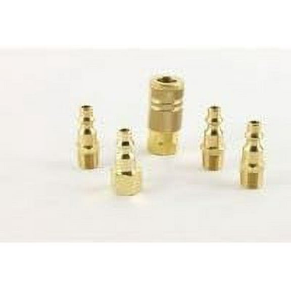 Quick Coupler 5 PC Set Brass For Air Operated Equipment Compressor Tools