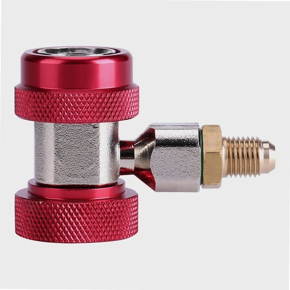 Quick Coupler High Low Conversion Adapter,R134 A/C Low High Quick Connector Air Conditioning Coupler Adapter Extractor Valve Core for AC Air conditioning[Red high pressure]