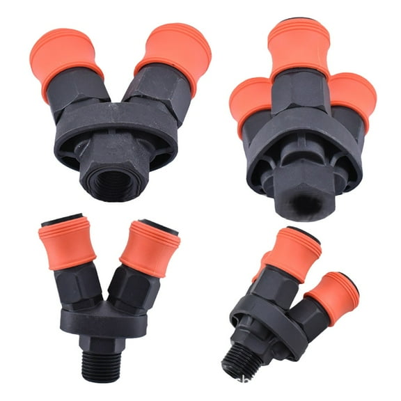 Quick Coupling Plastic Two-Way Pneumatic Air Hose Fittings Male/Female Smy
