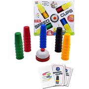 Quick Cups Games Classic Speed Cup Game for Interactive Stacking Cups Game with 24 Picture Cards, 30 Cups (6 Sets of 5 Colors Each), Bell &Instructions