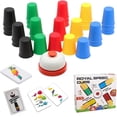 thumbnail image 1 of WOBOX Speed Stacking Cups Game Set - Family Interactive Quick Cups with Cards & Bell, Educational Party Game for Kids & Adults, Color Matching Stacking Toy, 1 of 7