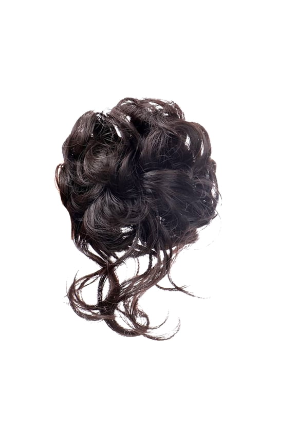 Quick Curly Curly Hair Bun Extension Clip Secure Hold Stylish Updos For Women Dark Brown