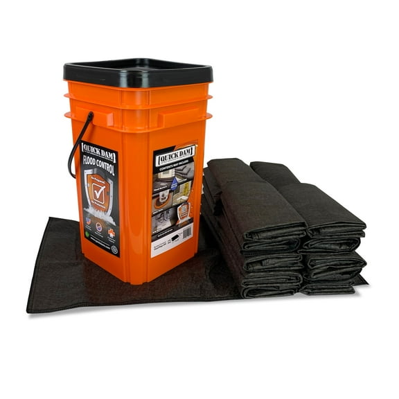 Quick Dam Grab & Go Flood Kit includes 20 Flood Bags in Bucket