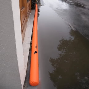 Quick Dam Log Dam Flood Barrier – Reusable Water-Filled Flood Control Tube, Heavy Duty PVC Water Dam for Driveways, Garage Doors & Storm Protection – Leak-Proof, Easy Deploy 3in x 10ft