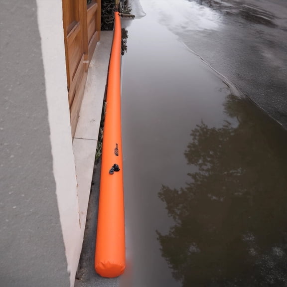 Quick Dam Log Dam Flood Barrier – Reusable Water-Filled Flood Control Tube, Heavy Duty PVC Water Dam for Driveways, Garage Doors & Storm Protection – Leak-Proof, Easy Deploy 3in x 10ft