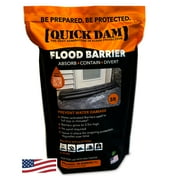 Quick Dam Water Activated Flood Barrier, Reusable Water Absorbers for Diverting Water, Protects from Rain, Spills, Leaks, Floods & More, 3.5" x 5' (QD65-1)