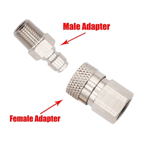 Quick Disconnect Coupling Set 8mm Male Female Connector 1/8 NPT Thread Stainless Steel Air Line Fittings 3000 PSI Pneumatic Quick Release Adapter For Compressed Air System