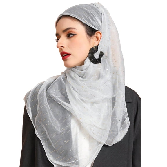 Quick Draping Malaysia Turban Scarf Hijab Headscarf Large Neckerchief for Daily Commute and Religious Activities