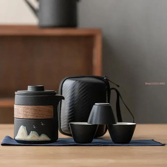 Quick Drink Cup Travel Tea Set Kung Fu TeaSet Ceramic Portable Teapot Porcelain Teaset Gaiwan Tea Cups Of Tea Ceremony