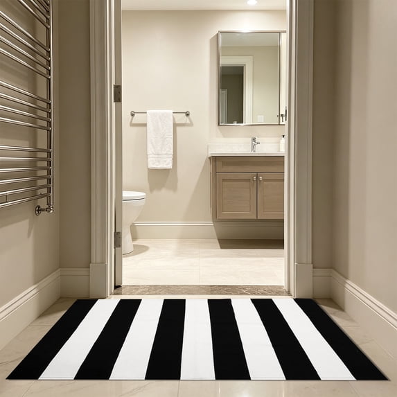 Quick Dry Absorbent Bath Mat with Non Slip Backing for Bathroom Shower Door Entryway and Kitchen