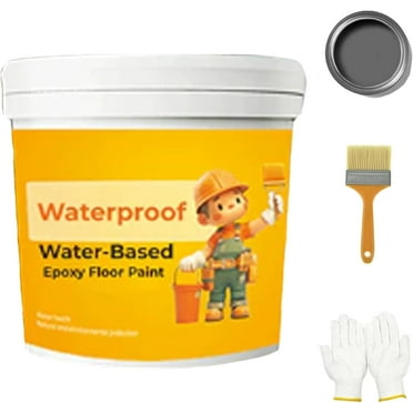 Quick-Dry Anti-Slip Water-Based Epoxy Floor Paint - Garage & Indoor/Outdoor Surfaces