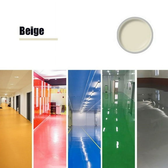 Quick-Dry Anti-Slip Water-Based Floor Paint, 500ml Golden Silk Epoxy Water-Based Floor Paint,Waterproof and Non-Slip, for Concrete, Wood, Tile and Metal