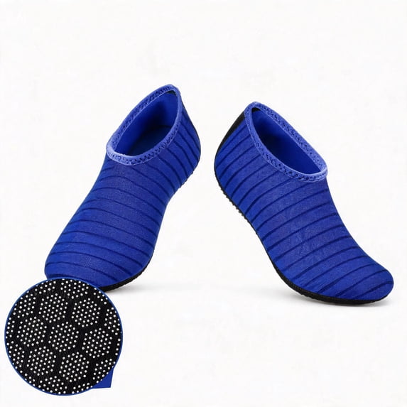Quick Dry Aqua Socks Water Shoes Non Slip for Beach Swim Pool Fishing Women Men Blue XL