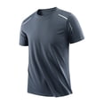 thumbnail image 1 of Quick Dry Athletic T Shirt for Men Short Sleeve Crew Neck Under Shirts Workout Top Breathable Casual Sport Tee Plus Size, 1 of 5