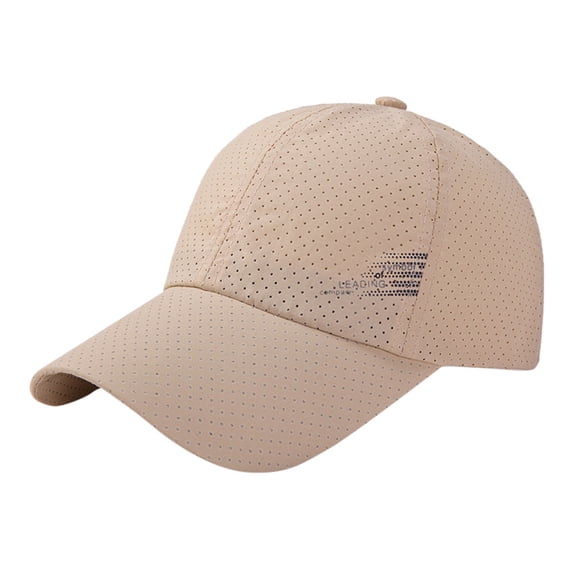Quick Dry Baseball Cap Laser Cut Mesh Ball Curved Brim Adjustable Snapback Hat Sun Hat Cap Caps Summer Mesh Unisex Outdoor Caps by Awwp Khaki One Size