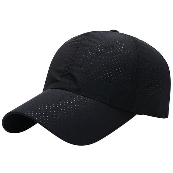 Quick-Dry Baseball Cap for Men - Breathable Mesh Running Hat with Adjustable Strap, Outdoor Sports Visor in Blue/Black/White/Dark Gray/Hot/Navy/Gray, 56-60cm Circumference