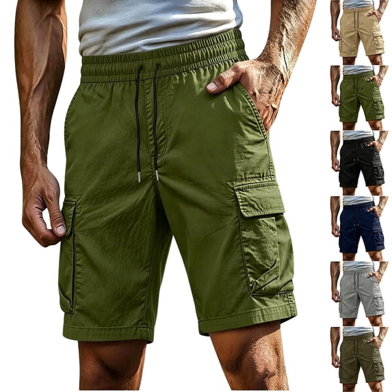 Quick Dry Basketball Shorts Men's Workwear Pants Functional Hunting Gear Outdoor Commuting Casual Pants Green Xl
