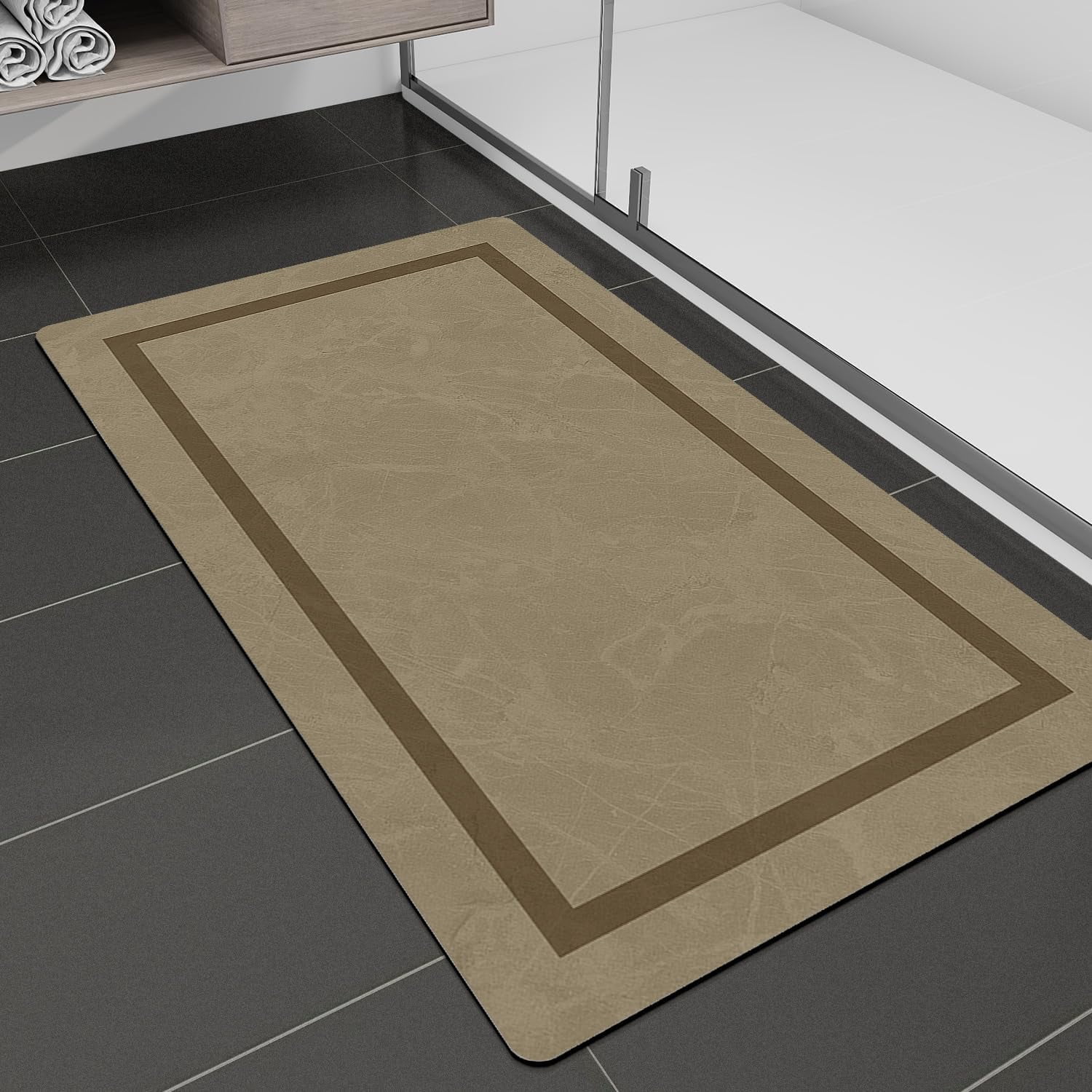 Quick Dry Bath Mat, Ultra Thin Bath Mat Non Slip Absorbent Bath Mats ...