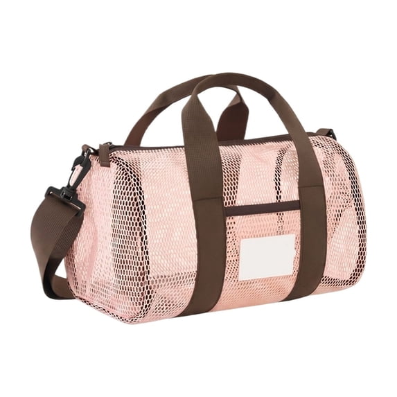 Quick-Dry Beach Shoulder Bag, Lightweight Swimming Gym Tote, Handheld & Crossbody Vacation Travel Pouch(6.7"*11.8",Pink)