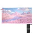 thumbnail image 1 of Quick-Dry Beach Towel 30"x60" Sandless Travel Towels with Carry Pouch for Beach, Pool and Travel Pink Fairy Tale World, 1 of 9