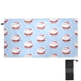 thumbnail image 1 of Quick-Dry Beach Towel 30x60in with Storage Bag, Sand Free Microfiber Towel for Travel, Swimming, Camping Cartoon Santa Claus Tile Pattern, 1 of 9