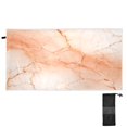 thumbnail image 1 of Quick-Dry Beach Towel 71x31in with Storage Bag, Sand Free Microfiber Towel for Travel, Swimming, Camping Light Orange Marble Crack, 1 of 9