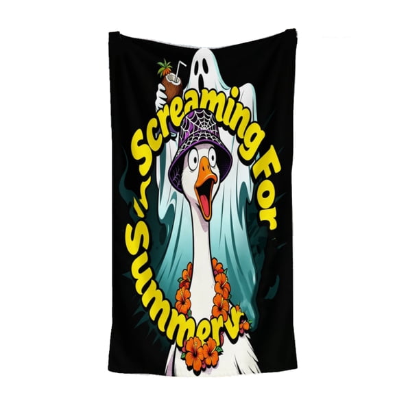 Quick Dry Beach Towel Halloween Pumpkin Ghost Large Pool Towel Absorbent Sand Free Travel Blanket for Adults Swim Bath Camping Holiday, 1-Piece