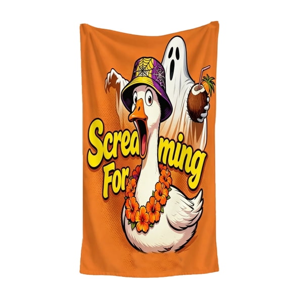 Quick Dry Beach Towel Spooky Halloween Printed Bath Towel Oversized Sand Free Swim Blanket for Pool Travel and Seaside Lounging 1 Piece