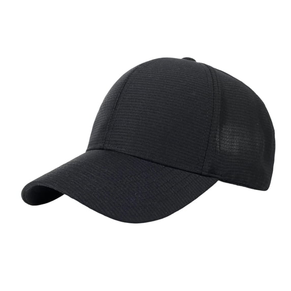 Quick Dry Breathable Baseball Cap Sun Protection Adjustable Lightweight Outdoor Sports Athletic Hat for Men Women Black One Size