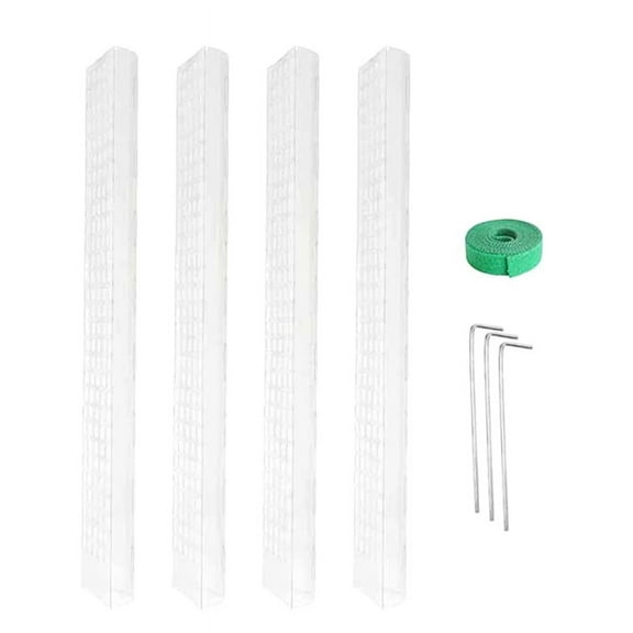 4Pcs 24Inch Plastic Moss Pole for Plants Monstera, Stackable Plant Support for Indoor Climbing Plants Work