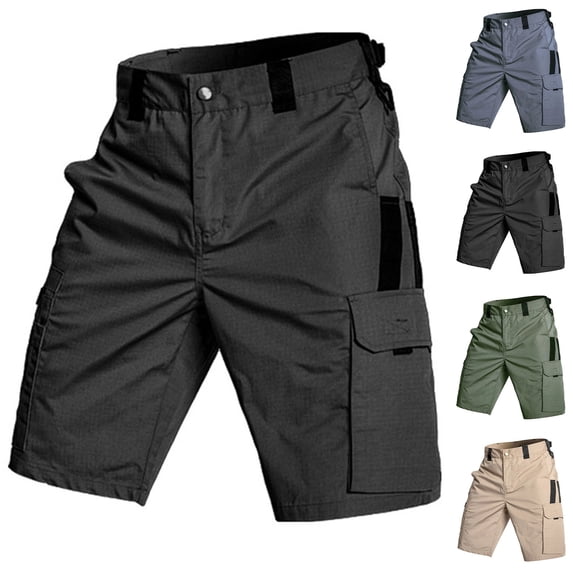 Quick Dry Breathable Tactical Cargo Shorts for Men Durable Lightweight Urban Casual Bottoms Outdoor Hiking Fishing Shorts (No Belt), #03 Black, 3XL