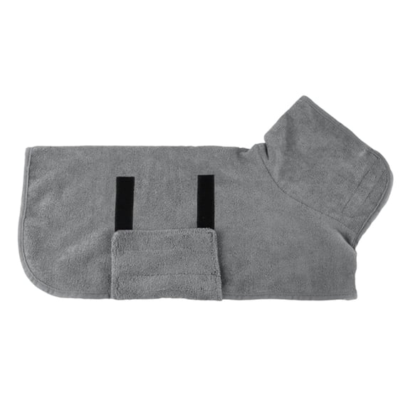 Quick Dry Dog Bathrobe, Super Absorbent Microfiber Pet Drying Coat, Adjustable Soft Bathing Towel for Dogs