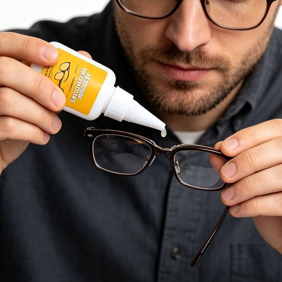 Quick Dry Eyeglass Frame Repair Glue 20ml Strong Bonding Adhesive for Spectacle Hinges Rim with Applicator 3.6x1.1 in