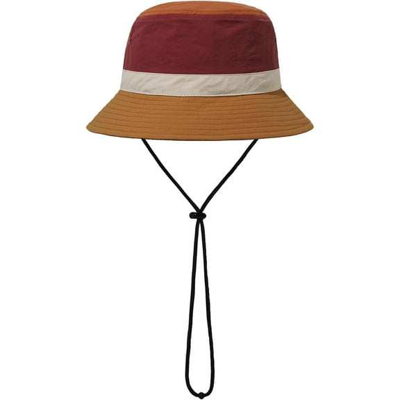 Quick Dry Fishing Hat Waterproof Boonie Sun Hat with Strap Chin Lightweight Beach Safari Hat UPF 50+ Jungle Bush Hat